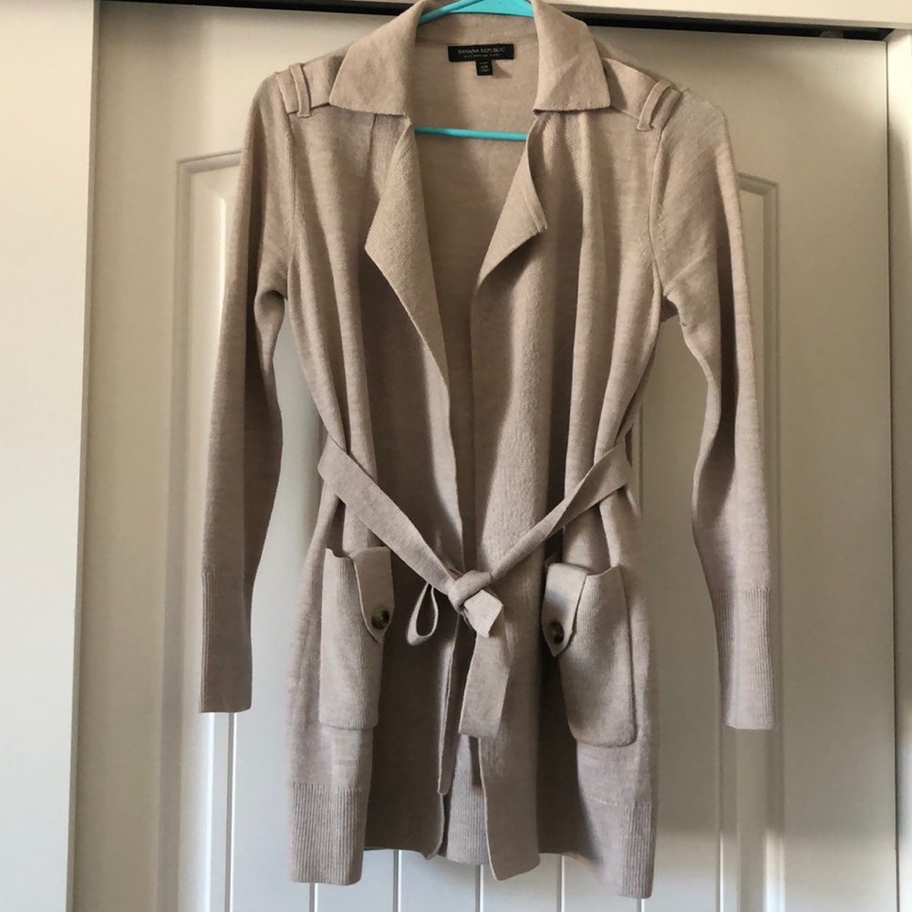 Banana Republic belted sweater